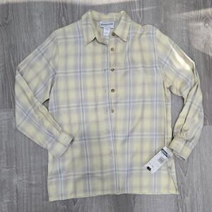 Nwt Pendleton Plaid Rayon Buttoned Long Sleeve Shirt size S